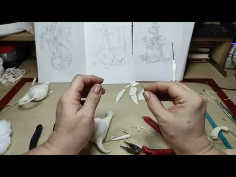 Видео: 🦕🦖Ватная игрушка ДРАКОША КАРАПУЗ.  Урок  3 . Делаем руки и ботинки.