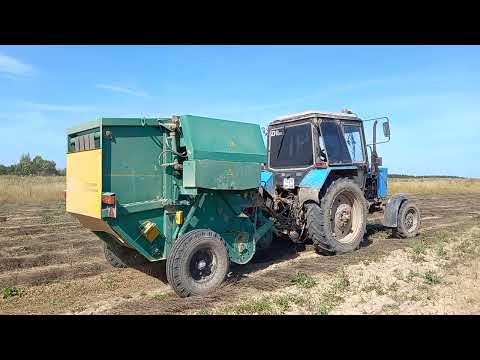 Видео: Прессование льнотресты. МТЗ 82 с ПРЛ-150АМ