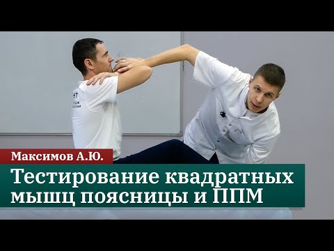 Видео: Тестирование квадратных и подвздошно-поясничных мышц. Максимов А.Ю.
