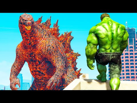 Видео: ХАЛК ПРОТИВ ГОДЗИЛЛЫ В ГТА 5 МОДЫ! HULK VS GODZILLA ОБЗОР МОДА В GTA 5 ВИДЕО ИГРЫ MODS ОНЛАЙН