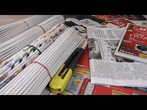 Видео: Из чего и как крутить трубочки / Плетение из бумажной лозы для начинающих