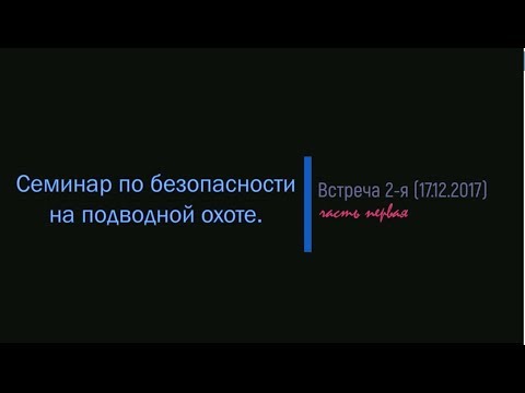 Видео: Семинар по безопасности на ПО.  Встреча 2-я 17.12.2017. часть первая