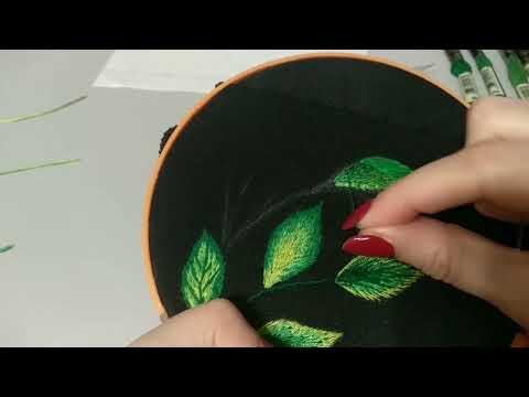Видео: Вишиваємо листочок із загином/ Урок 6/ вишивка гладдю /embroidery  DIY tutorial