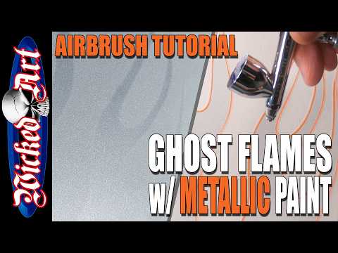 Видео: Как создать призрачное пламя с помощью металлизированных красок | Урок по аэрографии