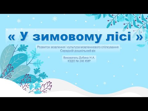 Видео: "У зимовому лісі"