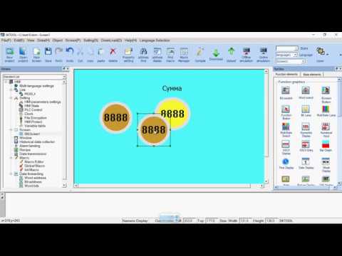 Видео: Овен ПР200 и панель оператора Samkoon макрос