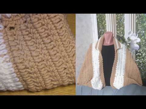 Видео: Простейший кардиган на основе прямоугольника