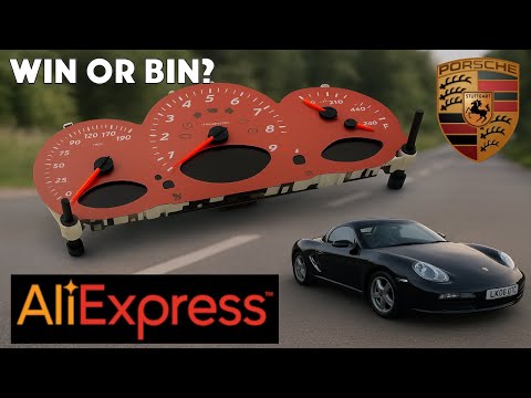 Видео: Запчасти для Porsche Boxster с AliExpress — Красные часы — подойдут для приборной панели или на п...