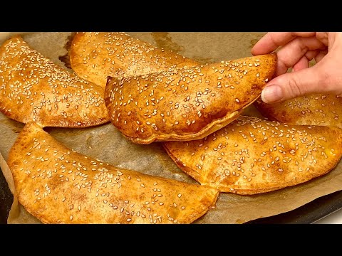 Видео: БЕЗ грамма жира! ВСЕ В ВОСТОРГЕ! Очень вкусные  Хрустящие ЧЕБУРЕКИ из лаваша в духовке