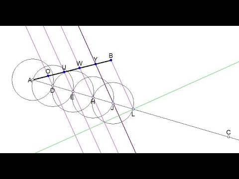 Видео: 17. Поділ відрізка на рівні частини Геометрія 8 клас