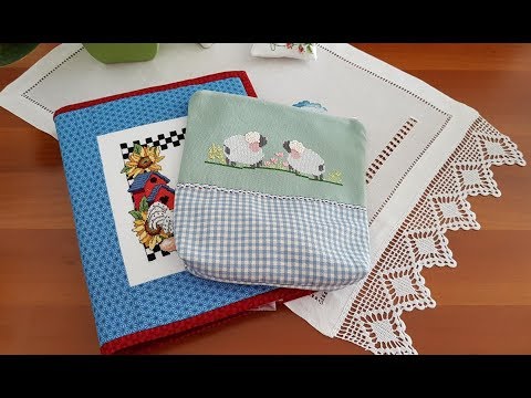 Видео: Обложка на папку и текстильный конверт