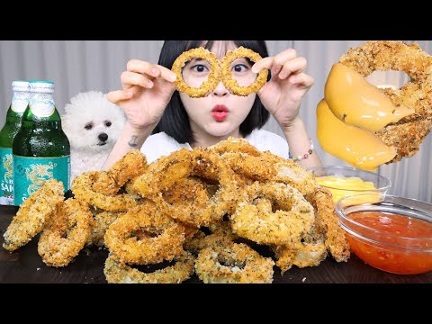 Видео: Хрустящие кольца лука с холодным пивом🍺Mukbang ASMR