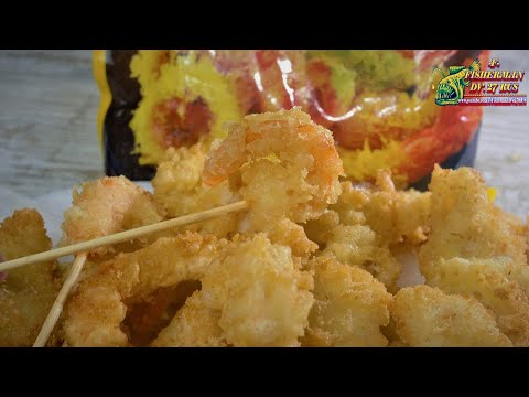 Видео: А вы знаете как делается темпура для хрустящих кальмаров и вкусных креветок в кляре? очень просто !