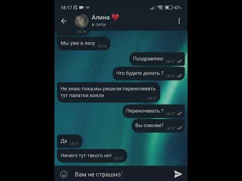 Видео: Моя девушка пропала в лесу.Переписка Стёпы и Алины.