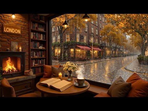 Видео: Спокойный ноябрьский джаз в Лондоне 🍂 Нежные звуки фортепиано и уютного камина для учёбы и отдыха