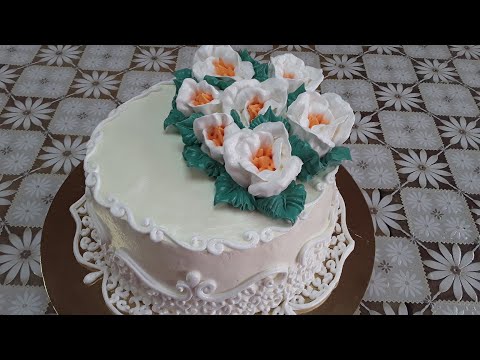 Видео: Торт с новыми цветами