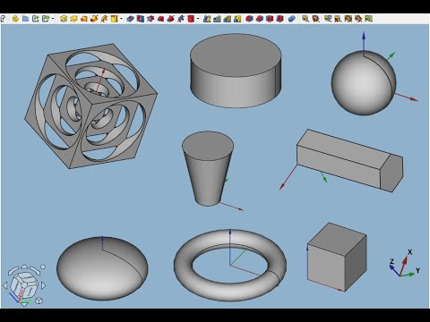Видео: FreeCAD.#.20. Геометрические примитивы. Пример использования