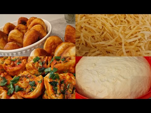 Видео: Постная еда просто и вкусно. Салат из сырой картошки .Пирожки