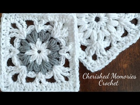 Видео: Бабушкин квадрат с цветочным узором | Бабушкин квадрат | Вязание крючком | Рукоделие