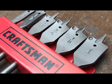 Видео: Обзор бит Craftsman Dimple Spade Wood Bits