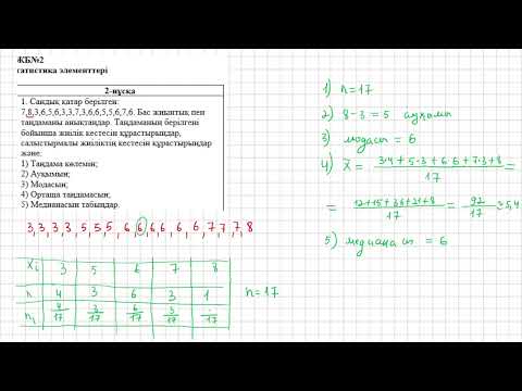Видео: 11-сынып алгебра 1-тоқсан 2-нұсқа бжб2