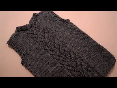 Видео: Жилет для девочки.Размер 6-7 лет.Часть №3