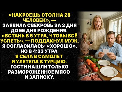 Видео: Свекровь велела накрыть стол на 28 человек… а я решила не терпеть это
