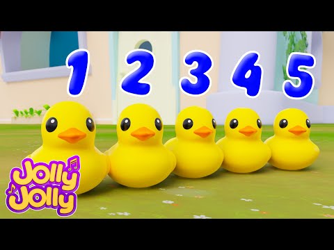 Видео: Один, два, три, четыре, пять маленьких игрушечных утят и многое другое — учитесь считать с Jolly Jol