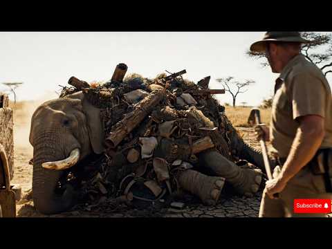 Видео: Истории спасения животных: Спасение отца-слона, застрявшего в стальной сетке и мусоре