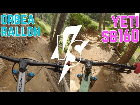 Видео: Байк-парк Уистлера: Yeti SB160 против Орбеи Раллон