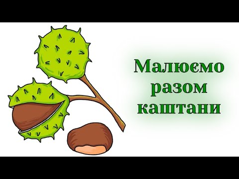 Видео: Як намалювати каштани | Малюємо каштан