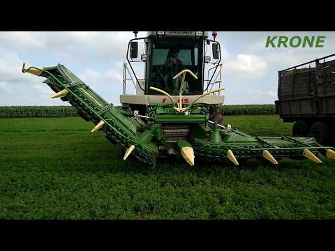 Видео: Кукурузная жатка сплошного среза Eacy Collect 600-2 FP KRONE