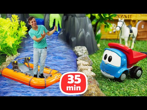 Видео: Грузовичок Лева на рыбалке и многое другое! Видео для мальчиков про машинки и игрушки - Сборник