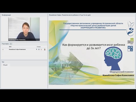 Видео: «Как формируется и развивается мозг ребенка до 3х лет?» Измайлова С.К.