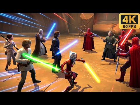 Видео: SWGOH 4K: Эпик Битвы Star Wars Galaxy of Heroes – Геймплей Без Слов