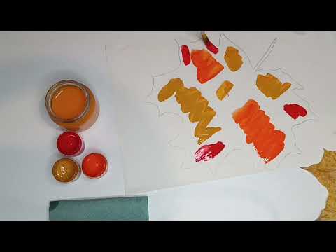 Видео: КЗДО "Яковлівський дитячий садок". Малювання "Осінній листочок" 