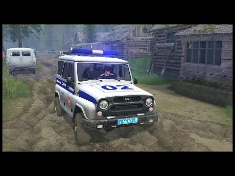 Видео: ПОЛИЦИЯ ЗАСТРЯЛА В ДЕРЕВНЕ! УАЗ Не ПРОЕХАЛ! - MudRunner