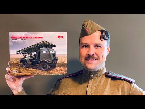 Видео: БМ 13-16 на базе W.O.T 8  от ICM 1/35