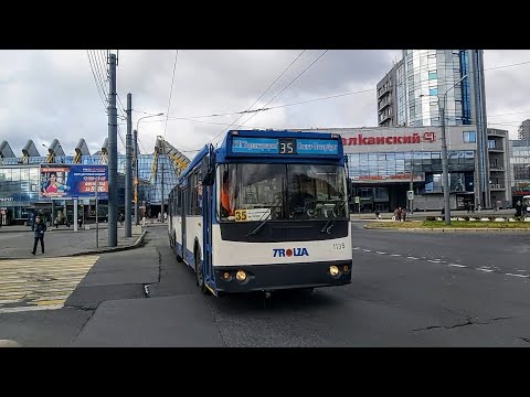 Видео: Троллейбус маршрут №35 (Купчино - Сортировочная) ТролЗа-62052.02 б.1135 (04.09.2022) Санкт-Петербург