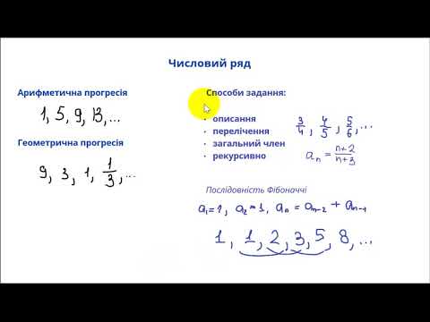 Видео: 1101 Числовий ряд. Означення