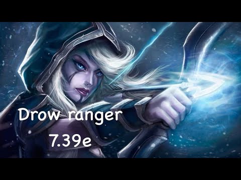 Видео: Drow Ranger 7.39e gameplay. Гайд на Дровку от 9к керри