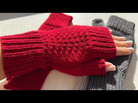 Видео: 🌸Мастер-класс Митенки из мериноса (laines du nord, Lana gatto, bbb filati) аксессуар на осень-весну