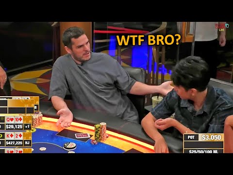 Видео: Абсурдная игра заставила его задуматься в раздаче на $83 000 в покере @HustlerCasinoLive