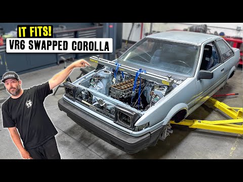 Видео: Мы устанавливаем двигатель VW VR6 с задним приводом на Gymkhana GRiD Toyota AE8 Скотто