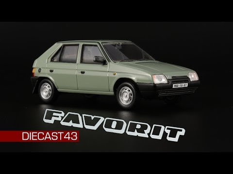 Видео: Škoda Favorit || Abrex || Масштабные модели автомобилей 1:43