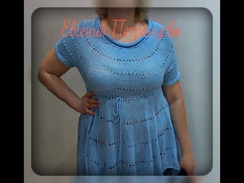 Видео: Летняя туника спицами