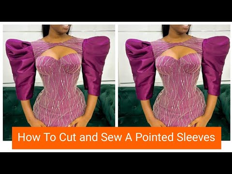 Видео: Как выкроить и сшить модные заостренные рукава
