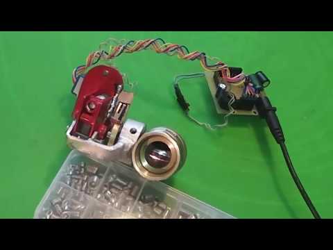 Видео: Шаговый двигатель - управляет шаровым краном.