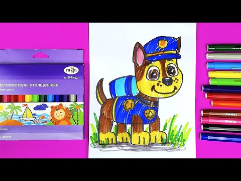 Видео: ГОНЩИК из мультика Щенячий Патруль - урок рисования для детей