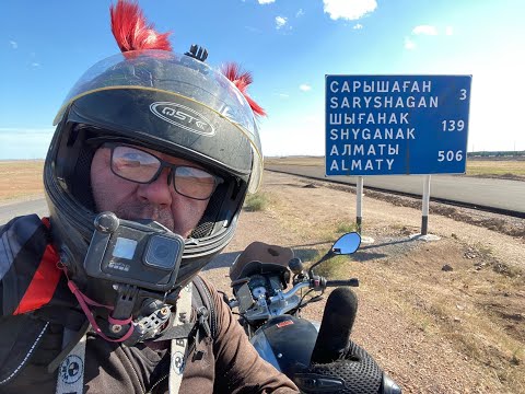 Видео: #астана.Мотопутешествие в Приозерск,Сары-Шаган.Оделся не по погоде .Авария у Караганды.